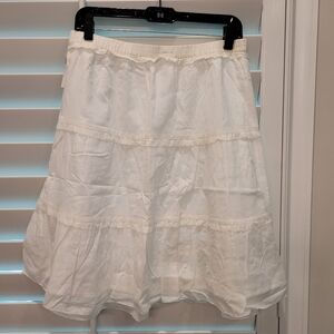 Sunday Best Elegant Playful White Women's Skirt